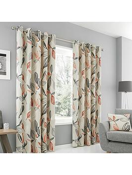 Product photograph of Fusion Ensley Eyelet Lined Curtains from very.co.uk