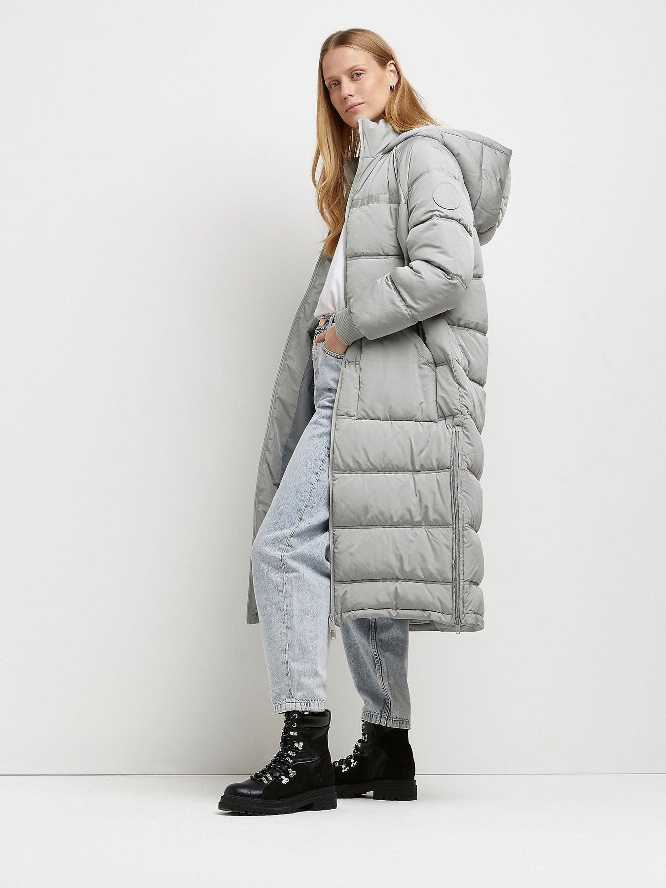 river island coat grey