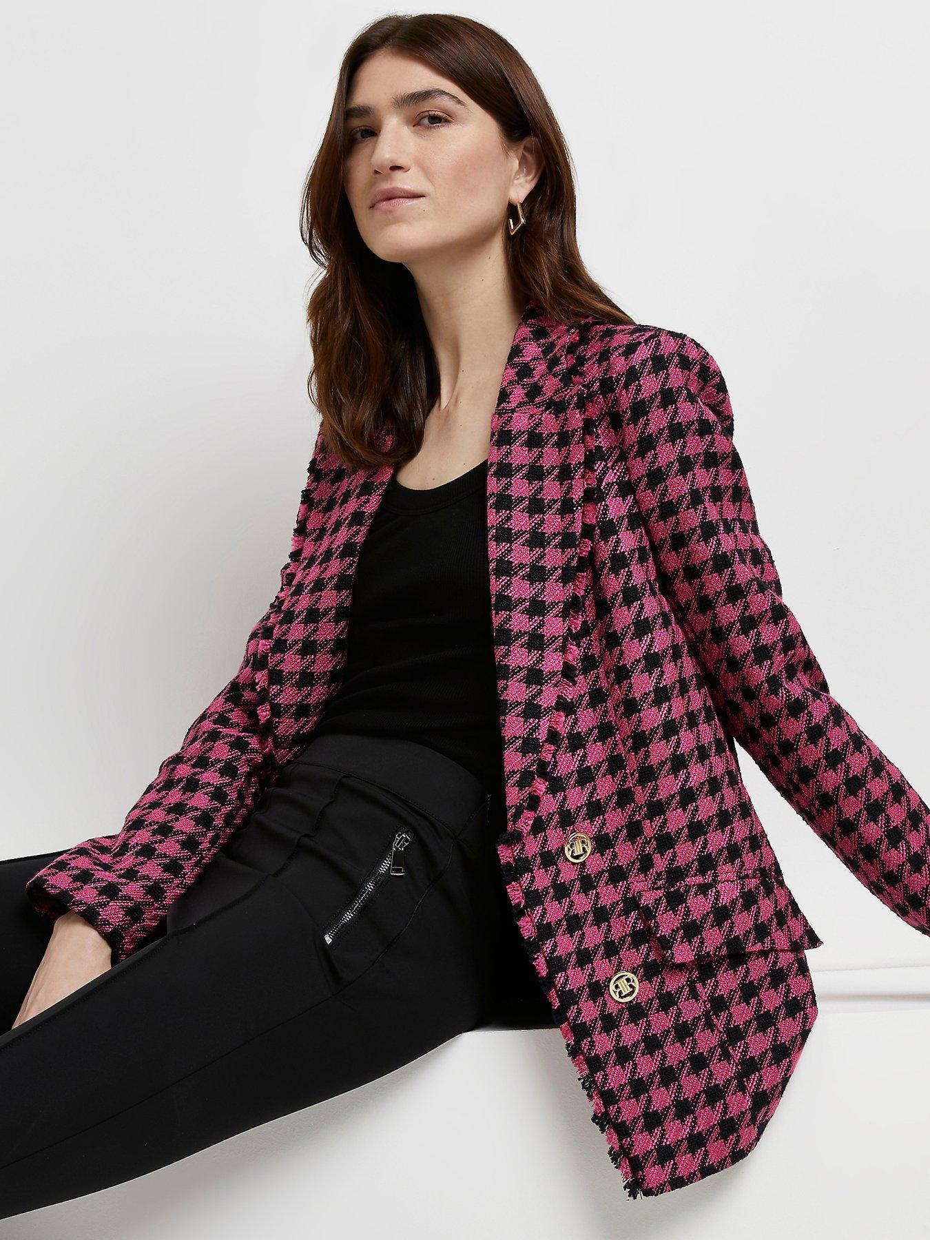 river island tartan blazer