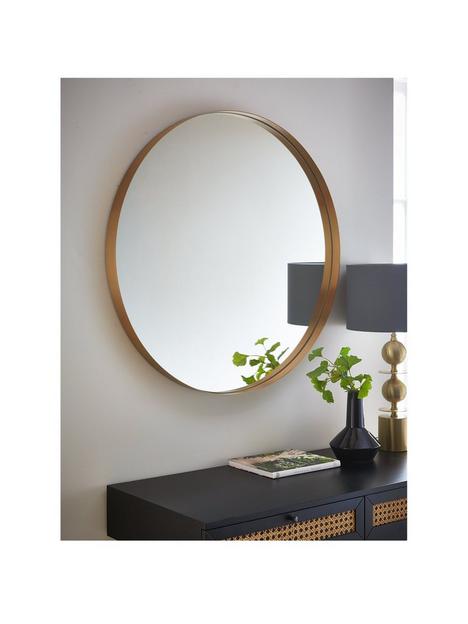 very-home-blaire-round-gold-mirror