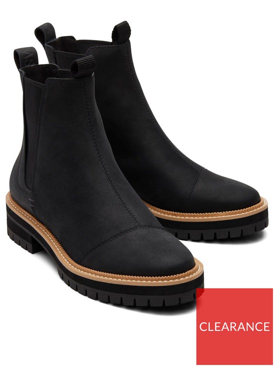 front image of toms-dakota-water-resistant-leather-boot