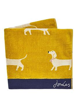 joules-sausage-dogs-towel-range-gold