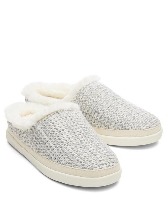 front image of toms-cosy-sweater-mule-slippers-white