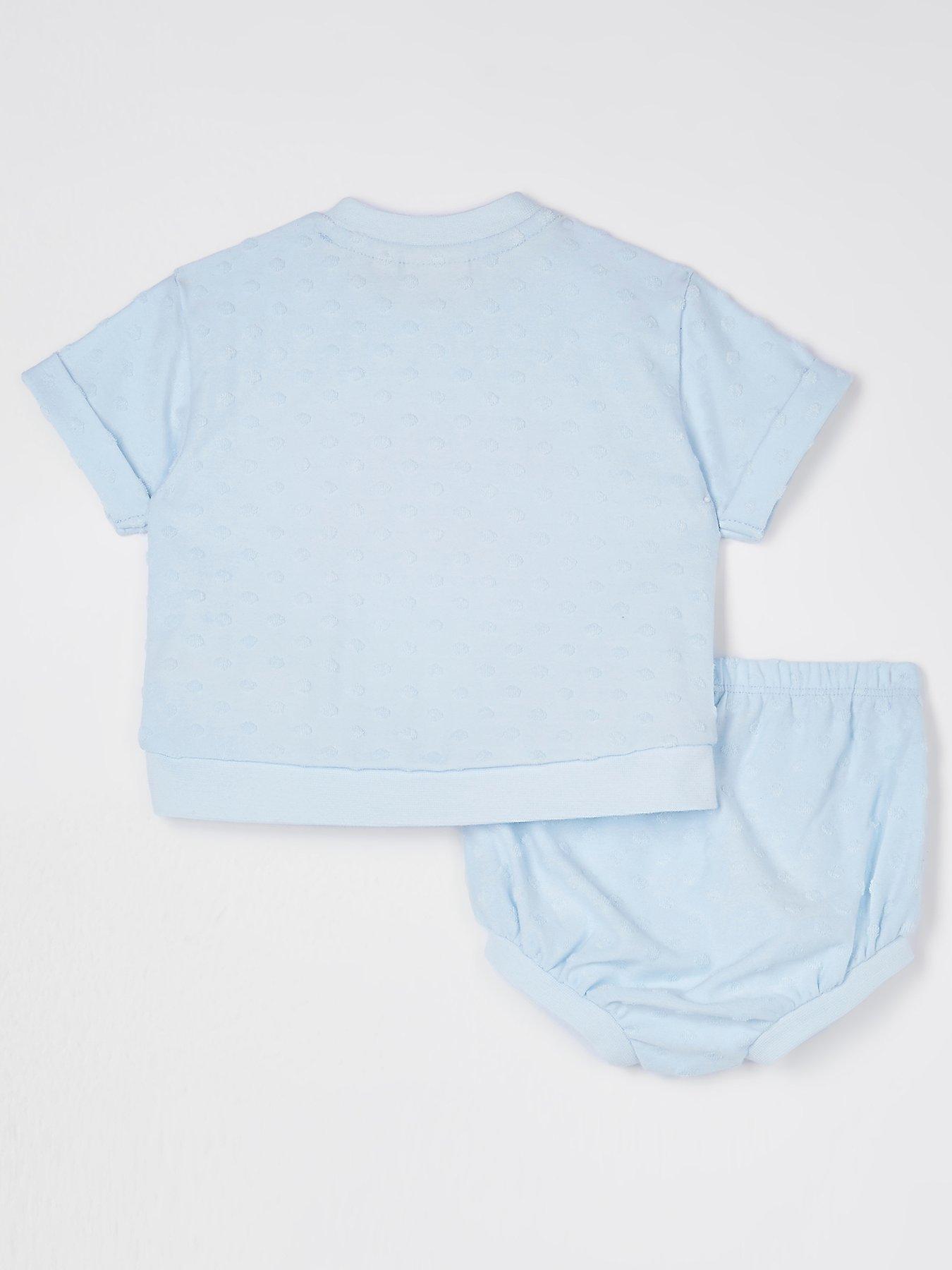 River Island Baby Baby Boys " mummys lttle Boy" bloomer setBlue very