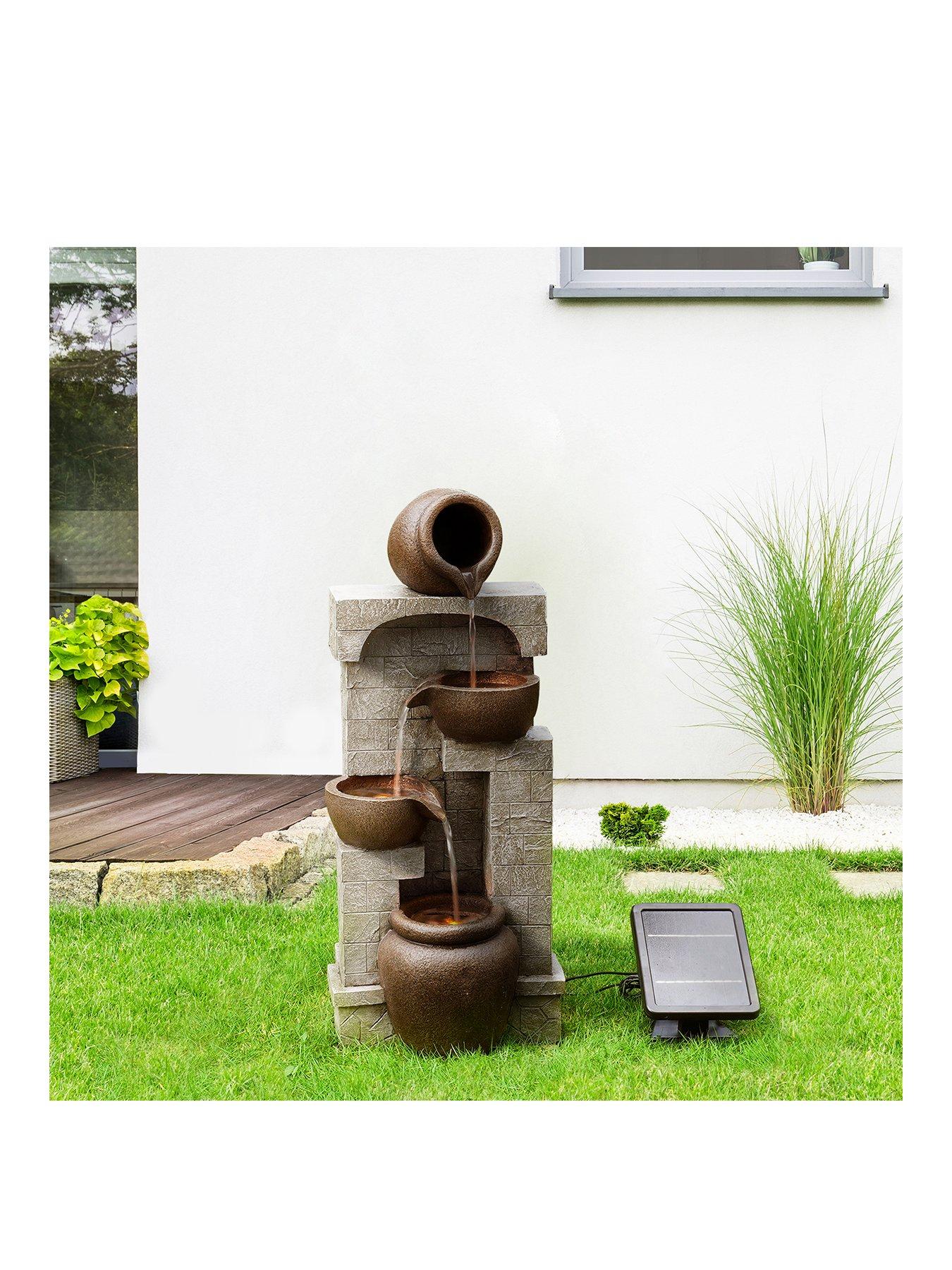 undefined Peaktop Solar Power Water Fountain Garden Bronze Ornament