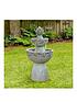  image of teamson-home-water-fountain-indoor-conservatory-garden-grey-tier-ornament