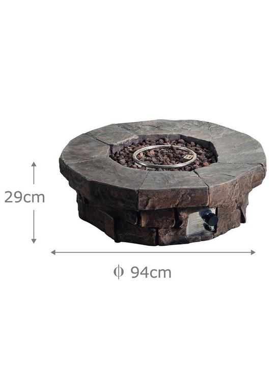 stillFront image of teamson-home-gas-fire-pit-resin-with-lava-rocks