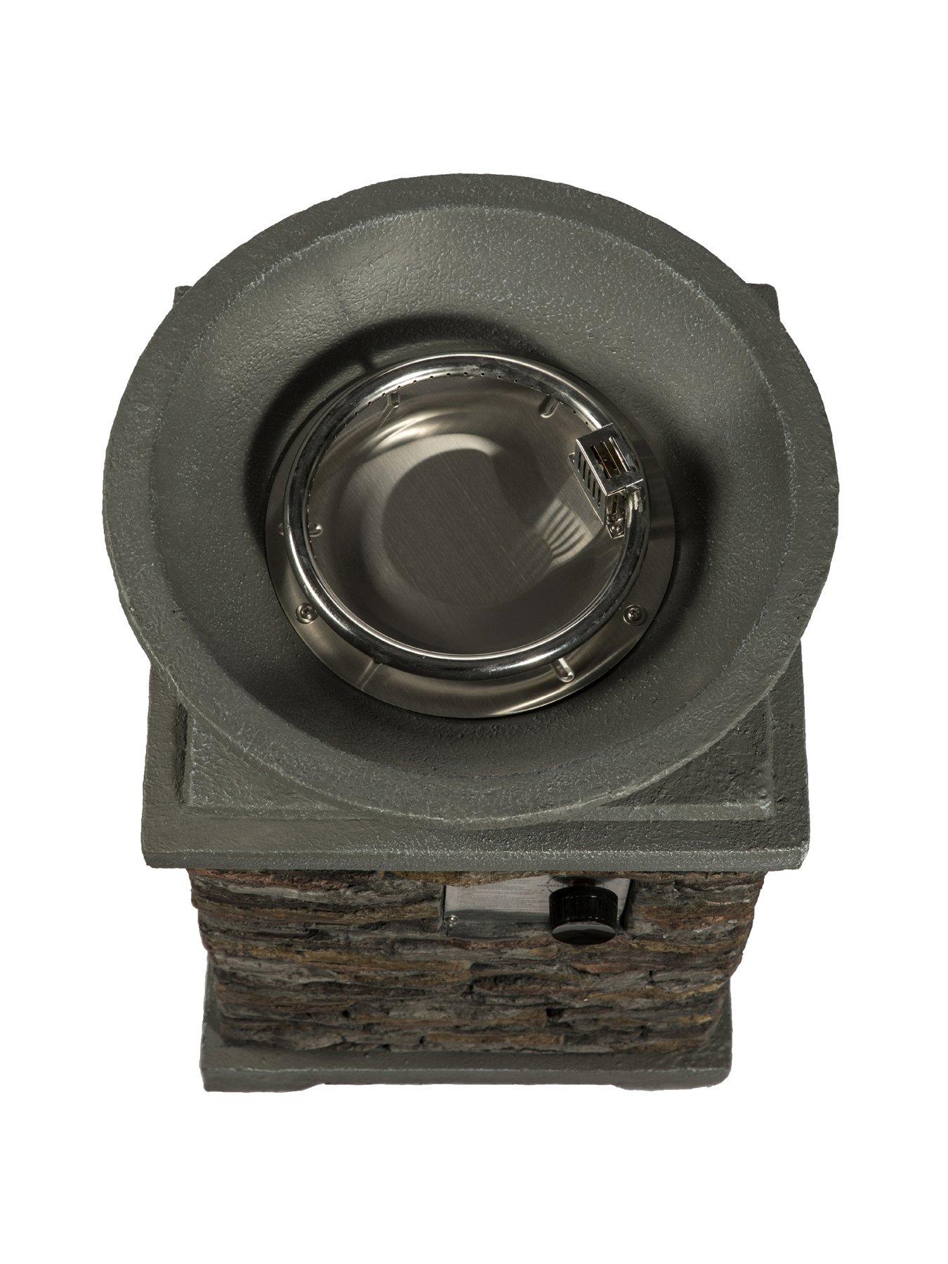 Image 6 of 7 of Teamson Home Gas Fire Pit Stone with Lava Rock