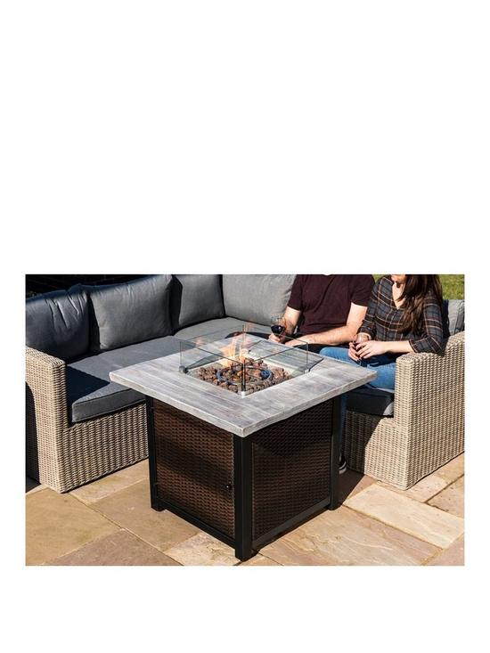 front image of teamson-home-outdoor-gas-fire-pit-rattan-easy-ignition