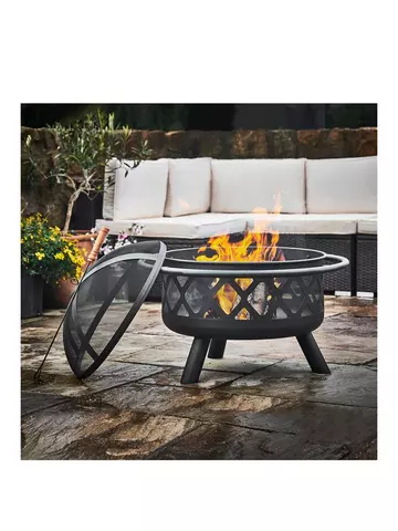 Fire Pits Garden Very Co Uk, Stone Square Fire Pit 81 2 Cm