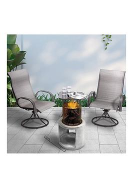 Teamson Home Wood Burning Fire Pit - Concrete Style