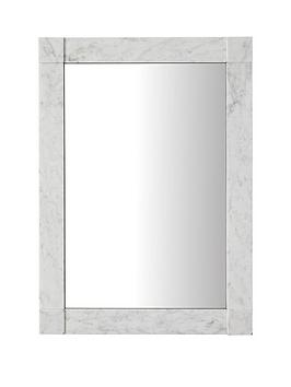 Product photograph of Very Home White Marble Wall Mirror from very.co.uk
