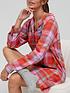  image of pieces-christmasnbspnbspcotton-check-night-shirt-red