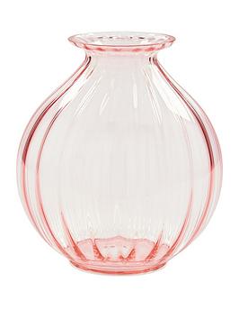 Product photograph of Elsa Pink Glass Vase from very.co.uk