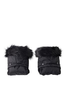 clair-de-lune-universal-stroller-faux-fur-mittens--black