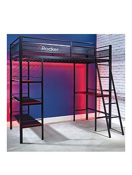 Product photograph of X Rocker Fortress - Gaming High Sleeper Bed from very.co.uk