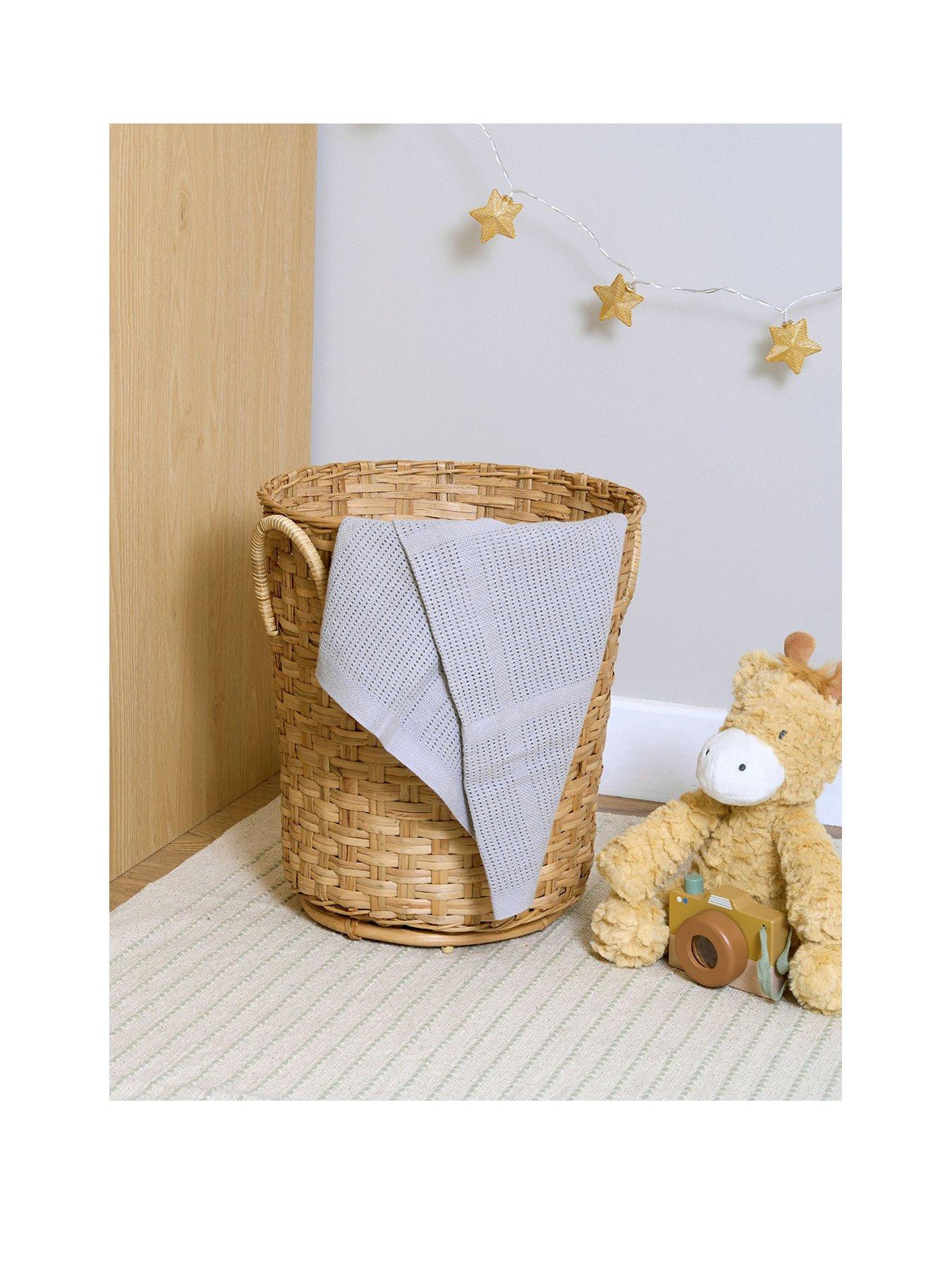 Clair De Lune Soft Cotton Cellular Pram Blanket - Grey