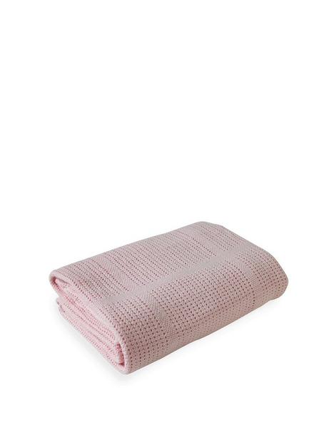 clair-de-lune-cellular-pram-blanket-pink