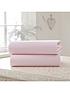  image of clair-de-lune-pack-of-2-fitted-pramcrib-sheets-pink