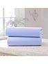  image of clair-de-lune-pack-of-2-fitted-pramcrib-sheets-blue