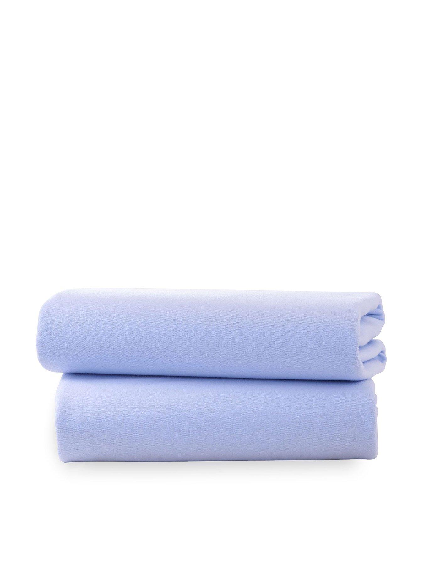 Image 2 of 2 of Clair De Lune 2 Pack Fitted Cotton Cot Sheets (120 x 60 cm) - Blue