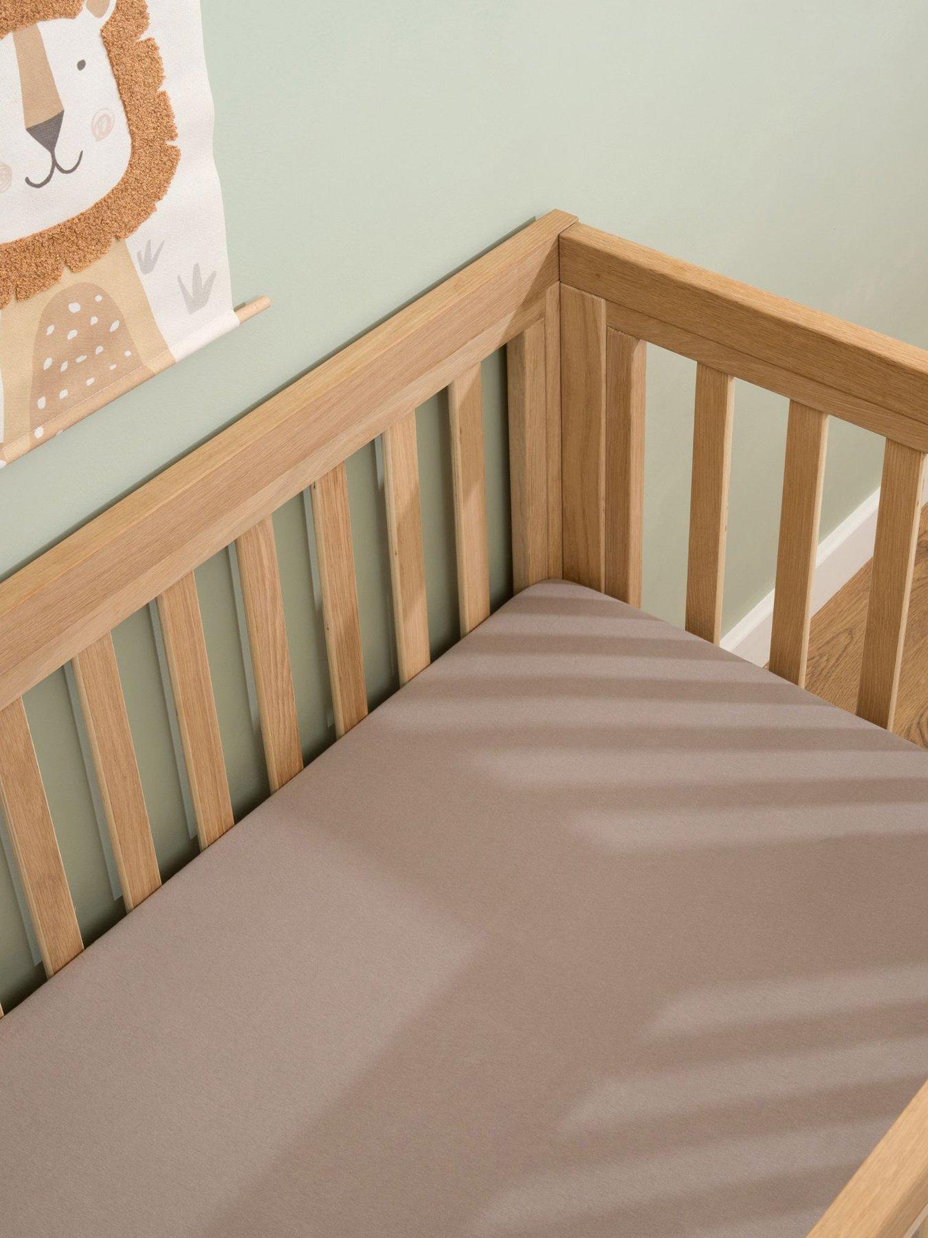 Clair De Lune 2 Pack Fitted Cotton Cot Sheets (120 x 60 cm) - Grey