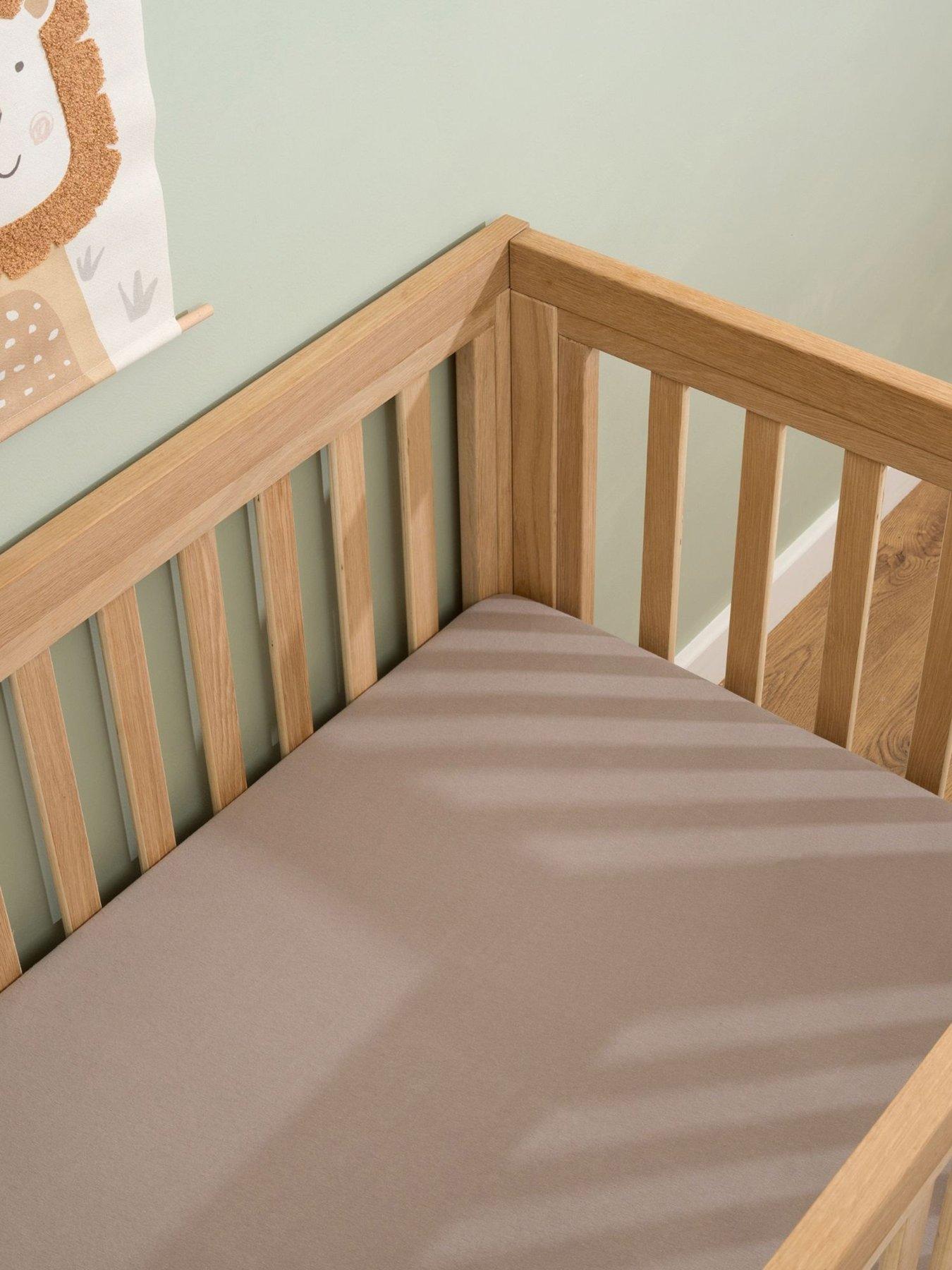 Clair De Lune 2 Pack Fitted Cotton Cot Sheets (120 x 60 cm) - Grey