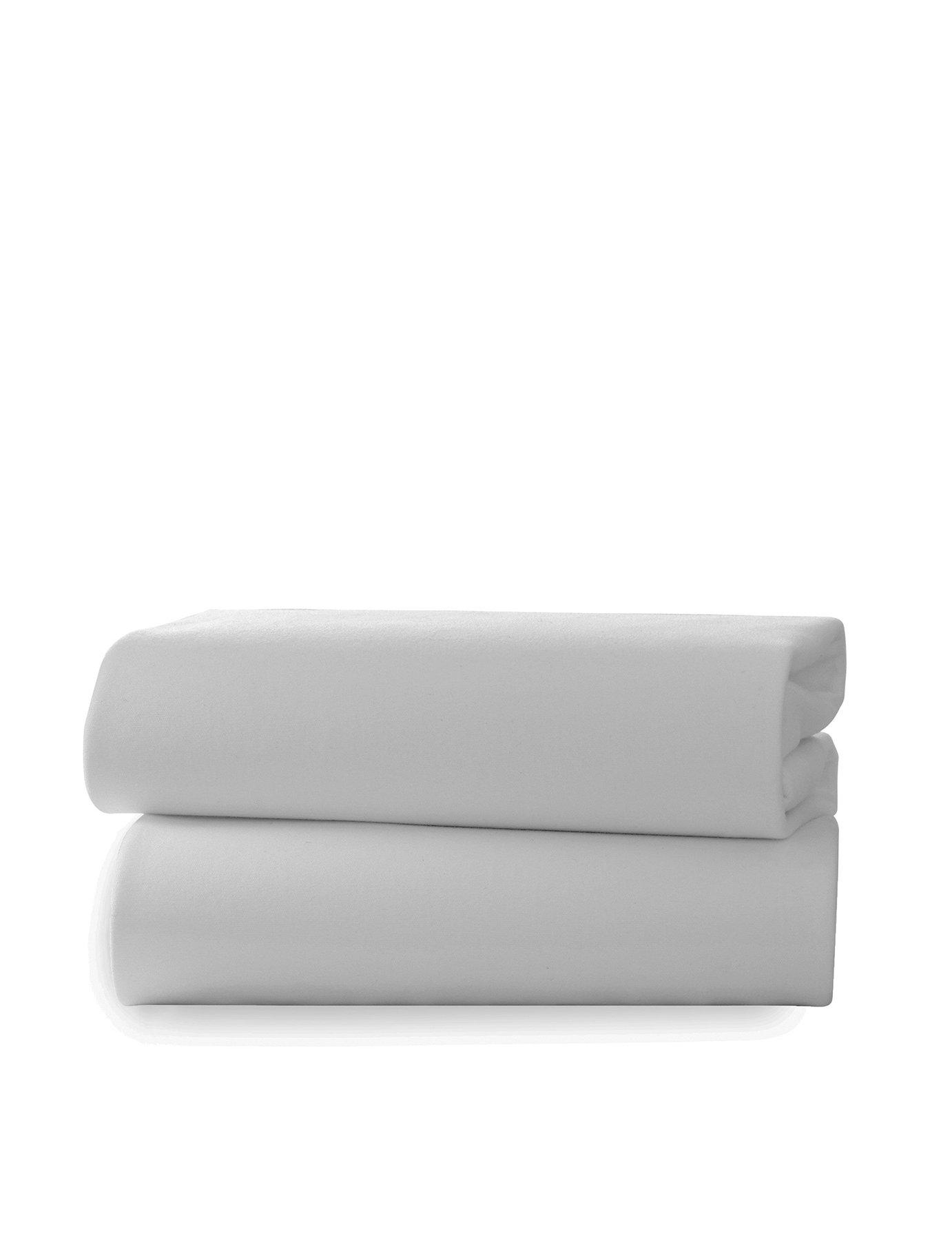 Clair De Lune 2 Pack Fitted Cotton Cot Sheets (120 x 60 cm) Grey Very.co.uk
