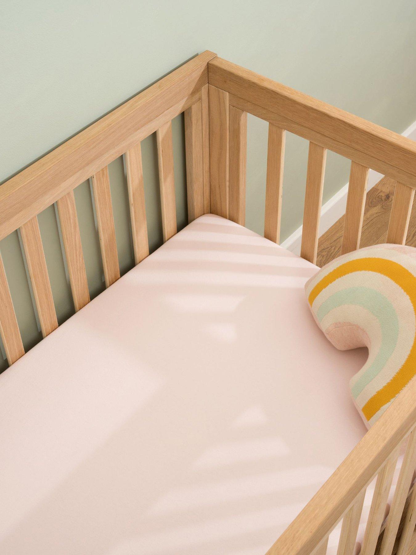 undefined 2 Pack Fitted Cotton Cot Bed Sheets (140 x 70 cm) - Pink