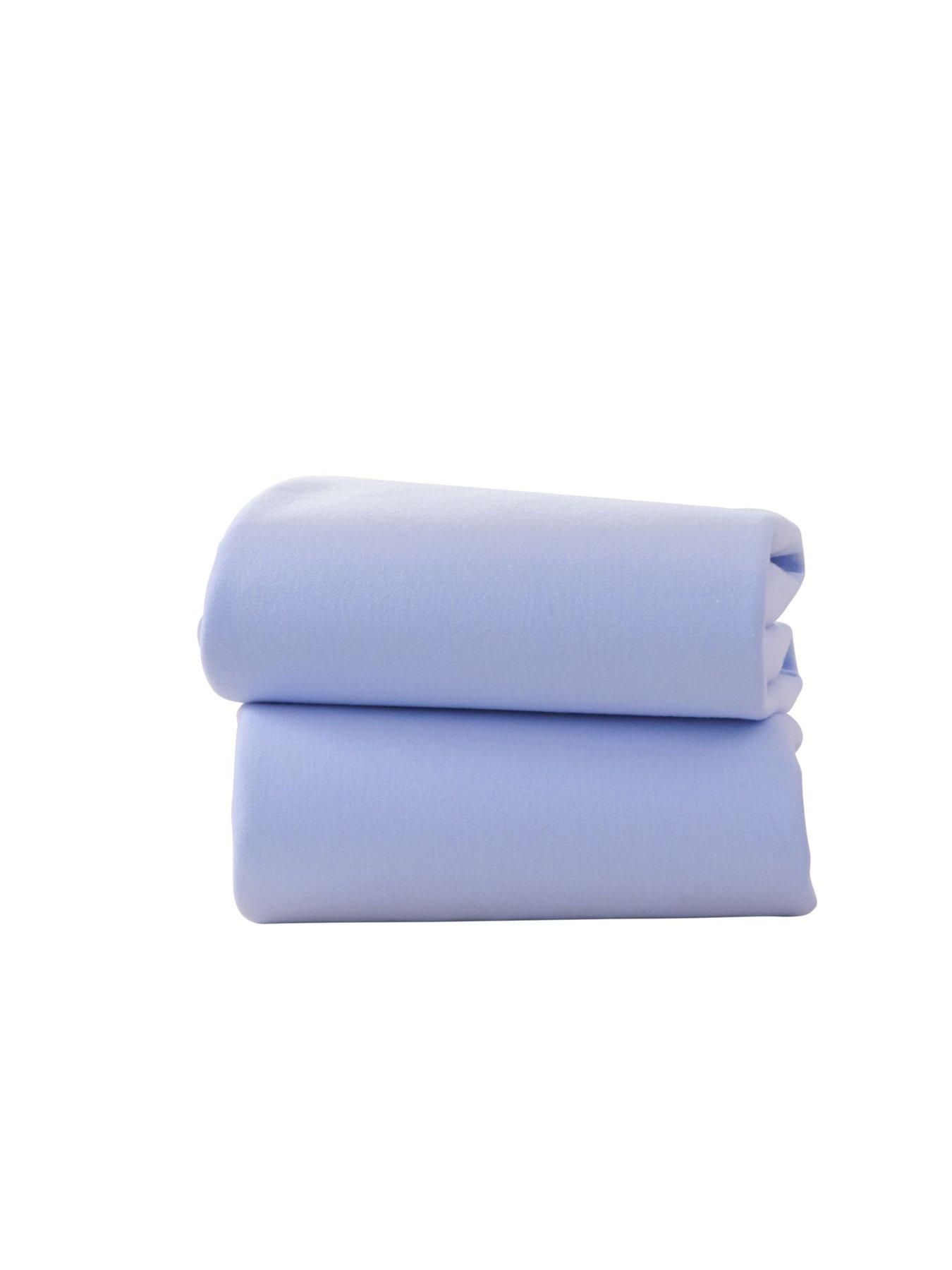 Image 3 of 3 of Clair De Lune 2 Pack Fitted Cotton Cot Bed Sheets (140 x 70 cm) - Blue