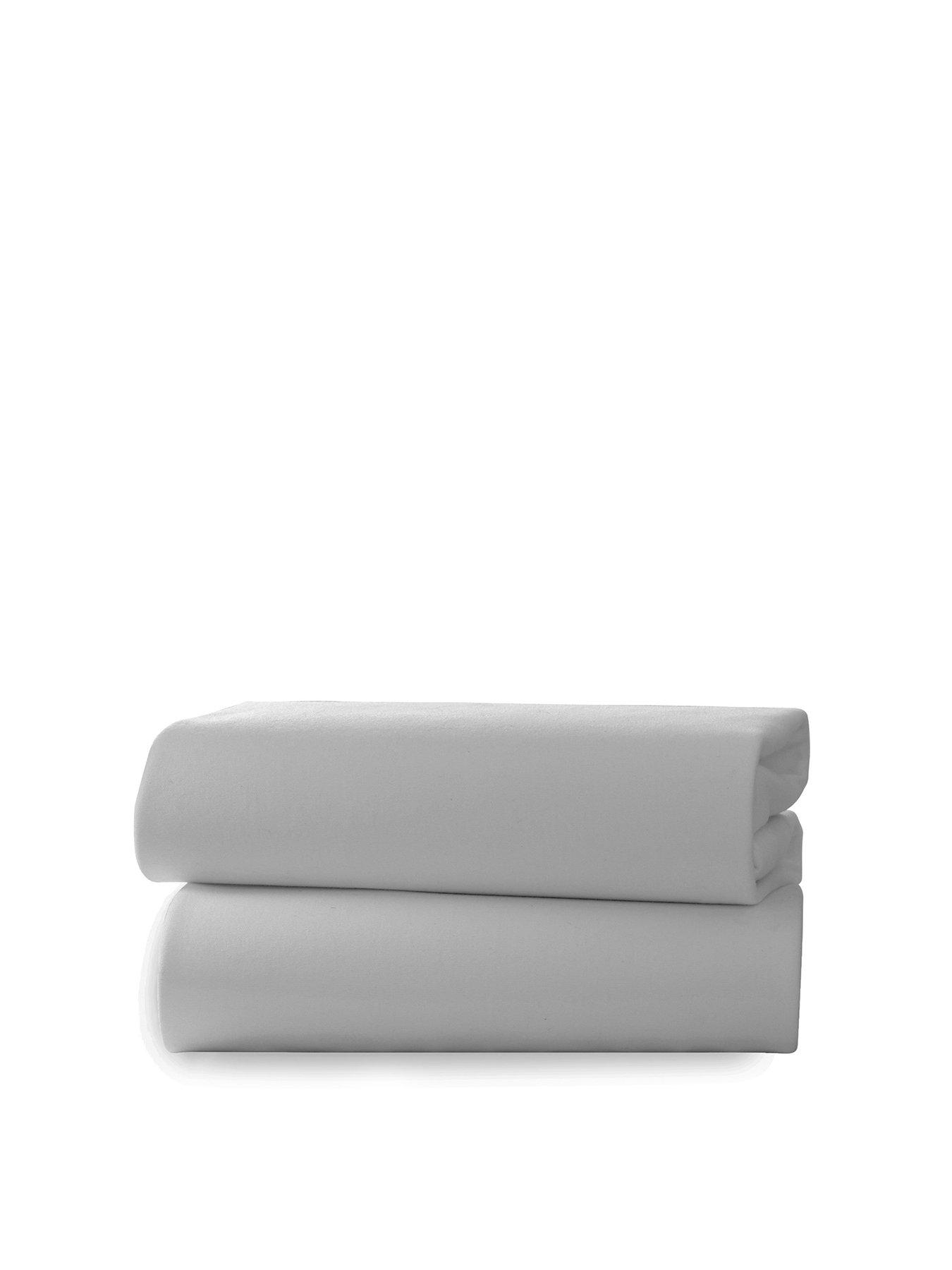 Clair De Lune Pack of 2 Fitted Cot Bed Sheets Grey very