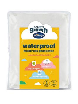 Product photograph of Silentnight Healthy Growth Mattress Protector - White from very.co.uk