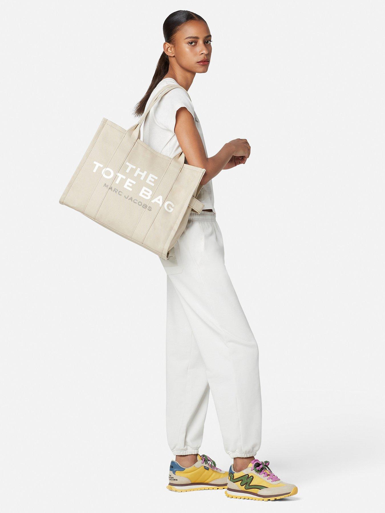 The Large Canvas Tote Bag in Beige - Marc Jacobs