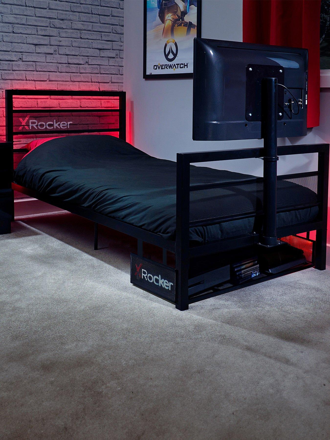 Image 1 of 8 of X Rocker Base Camp Single TV Vesa Mount Bed - Black - fits up to 32 inch TV