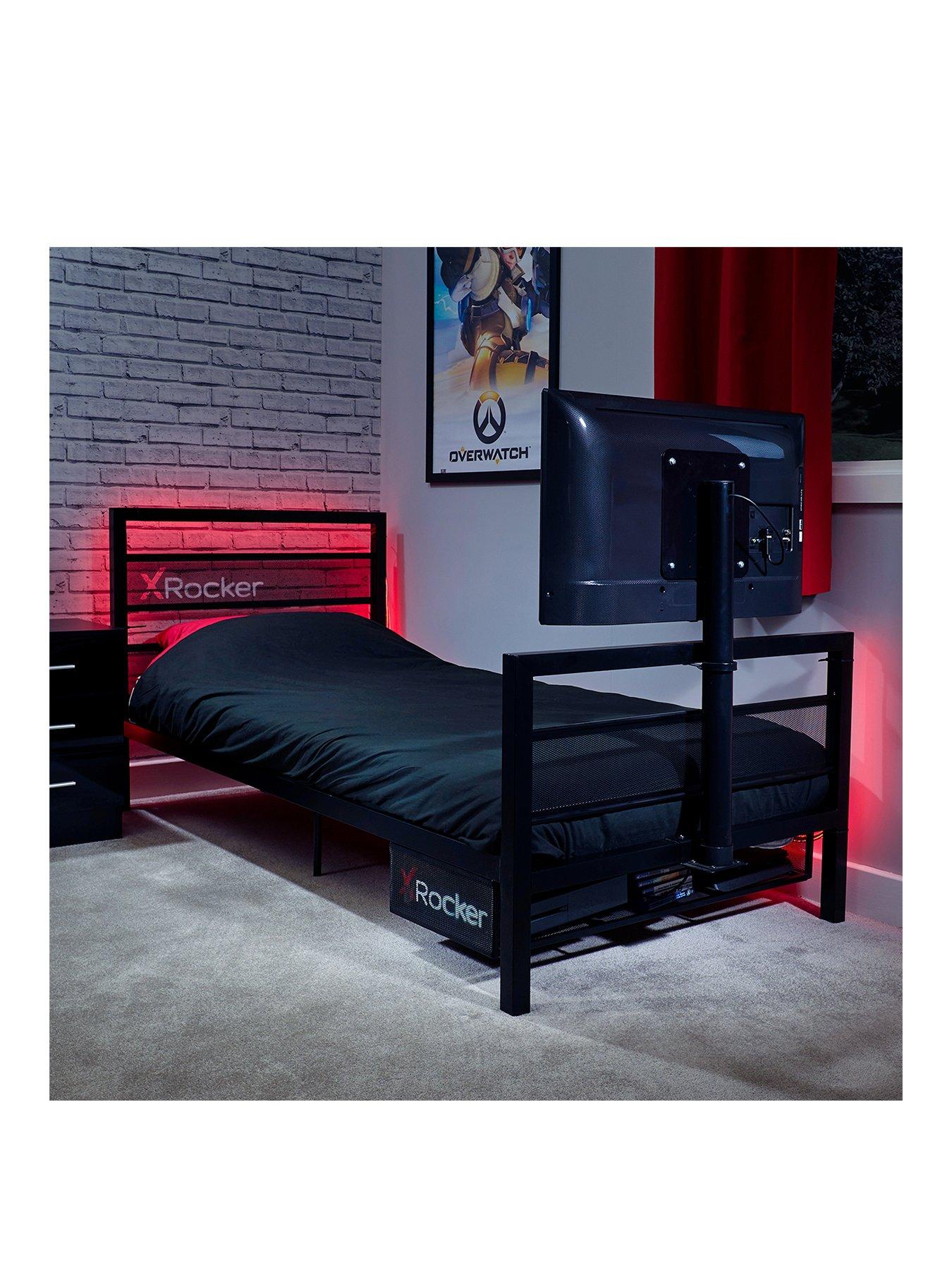 Product photograph of X Rocker Base Camp Single Tv Vesa Mount Bed - Black - Fits Up To 32 Inch Tv from very.co.uk