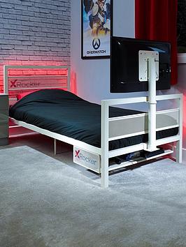 Product photograph of X Rocker Base Camp Single Tv Vesa Mount Bed - White - Fits Up To 32 Inch Tv from very.co.uk