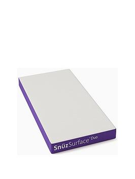 Product photograph of Snuz Surface Duo Dual Sided Cot Bed Mattress - Snuzkot 68x117cm from very.co.uk