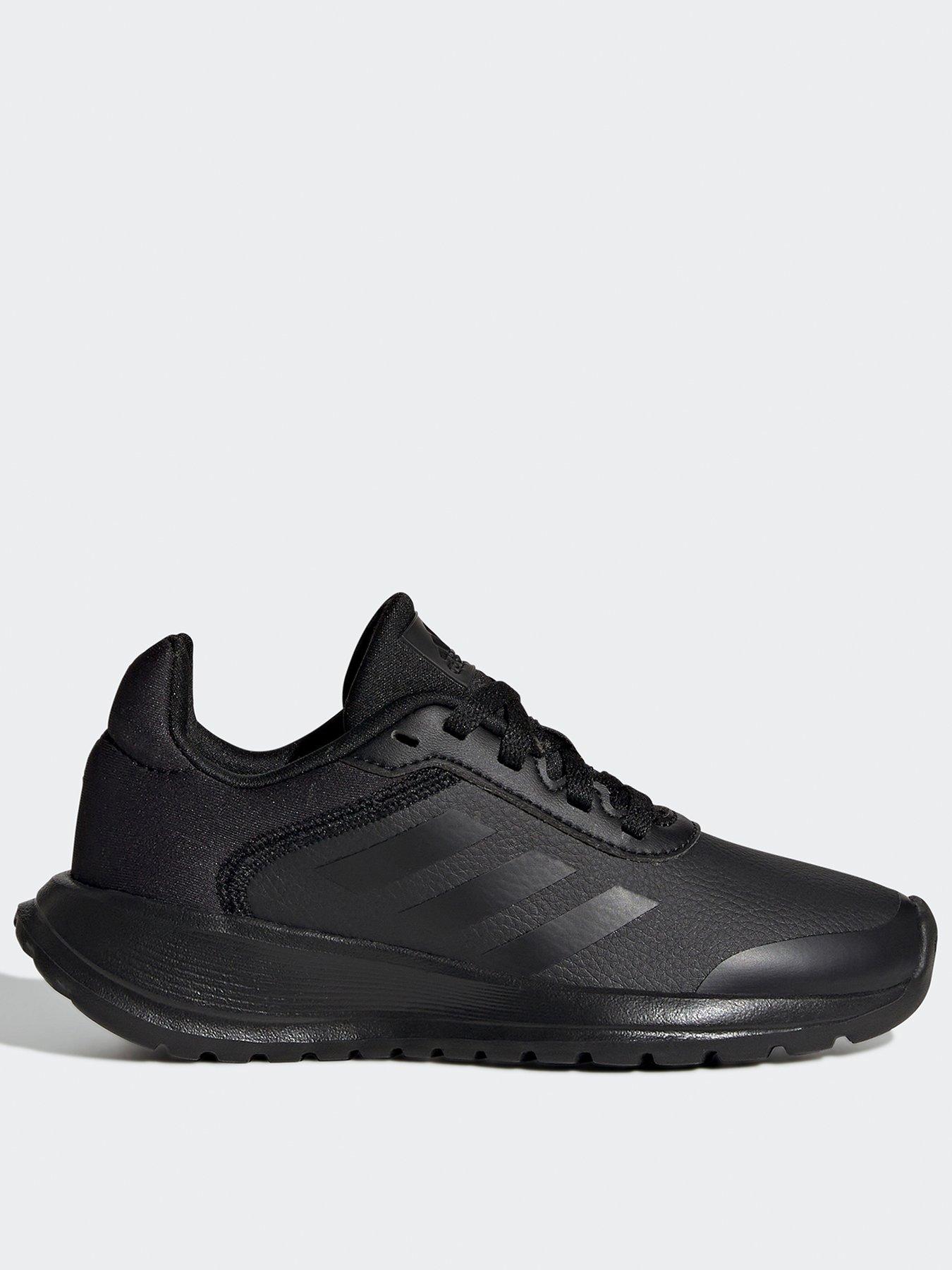 Kids black hot sale addidas trainers