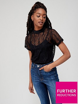 v-by-very-lace-shell-top-black