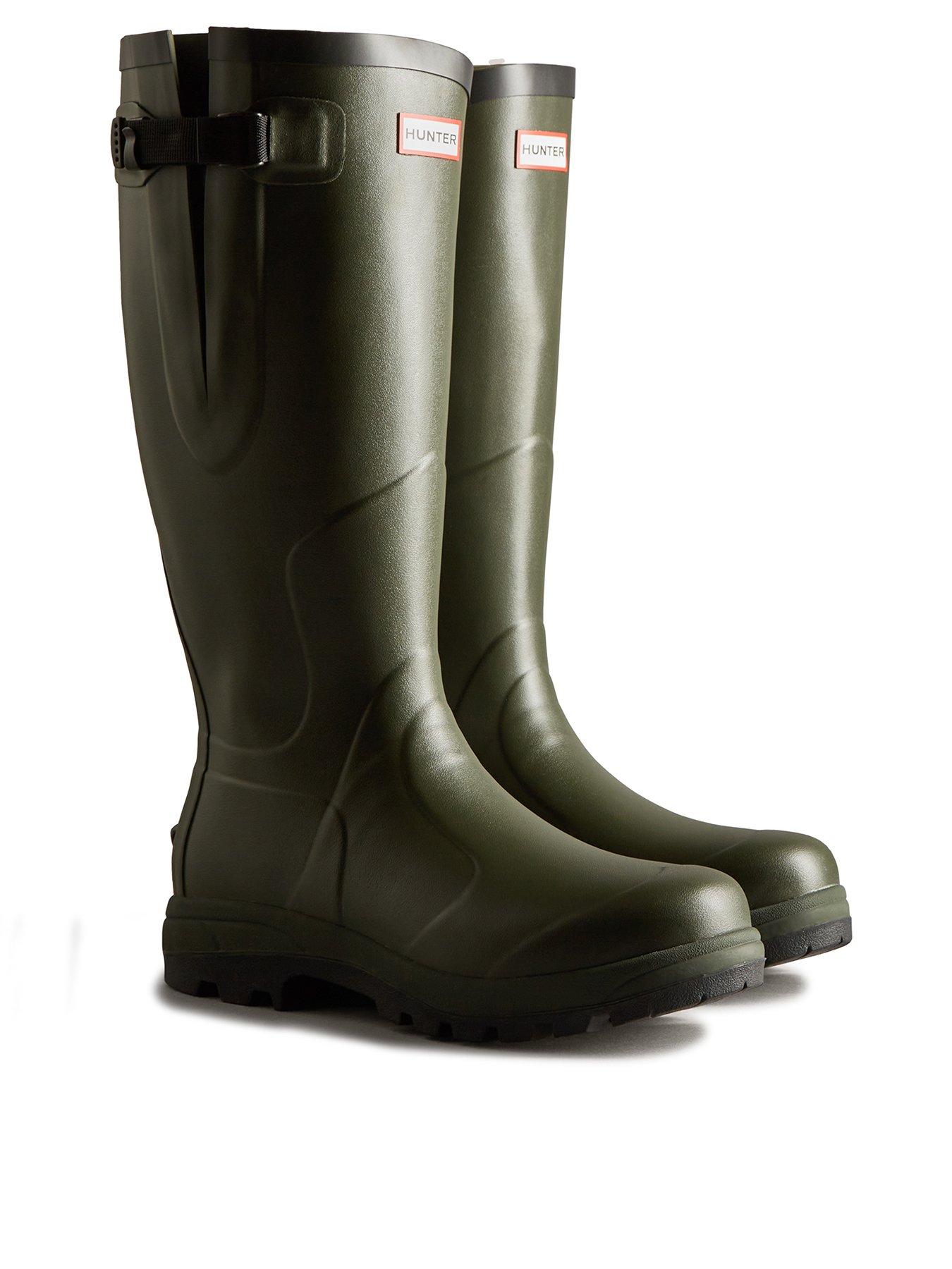 Hunter Balmoral Classic Side Adjustable Wellington Boot Olive Very