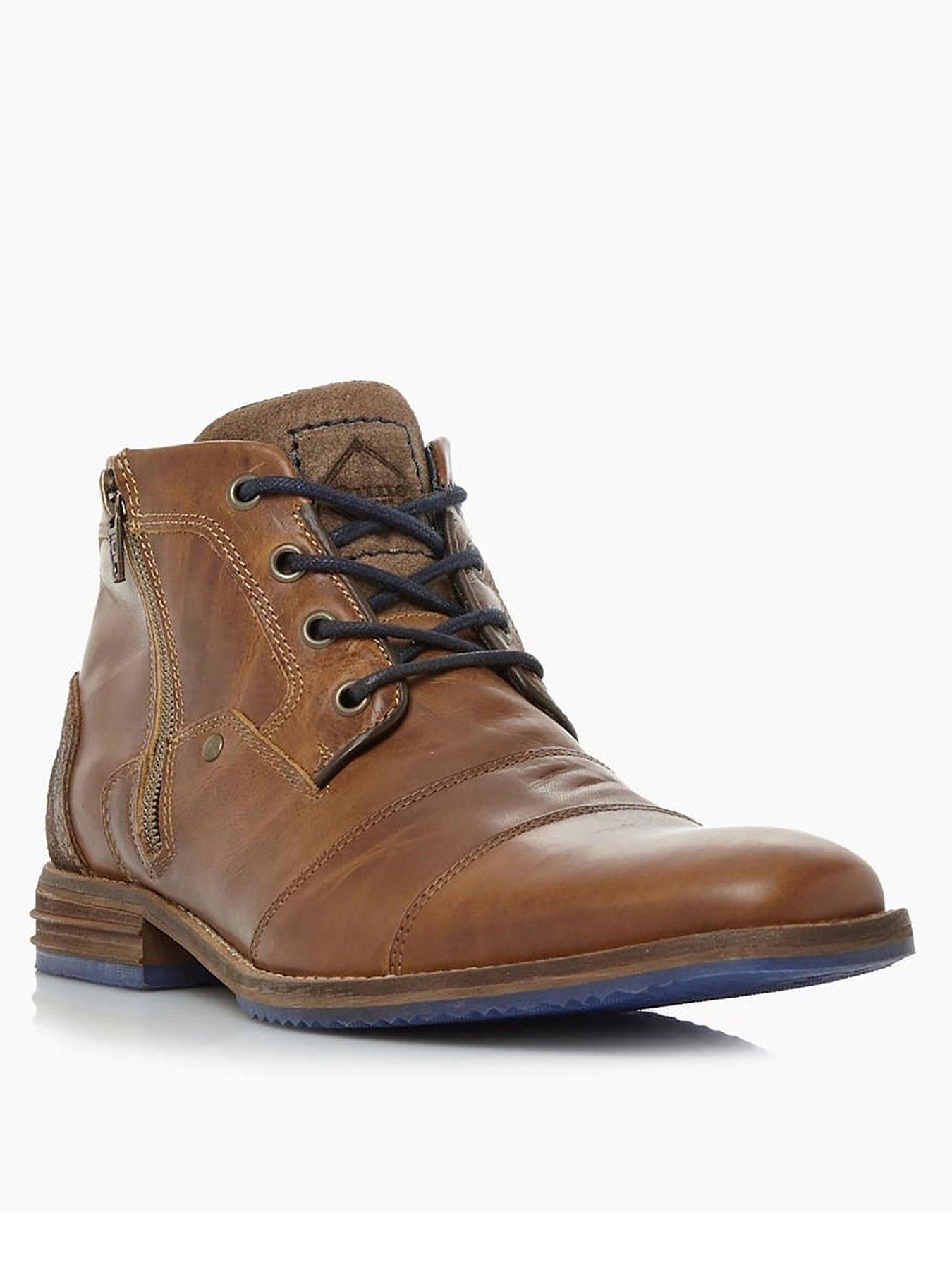 Dune brogue clearance boots in tan