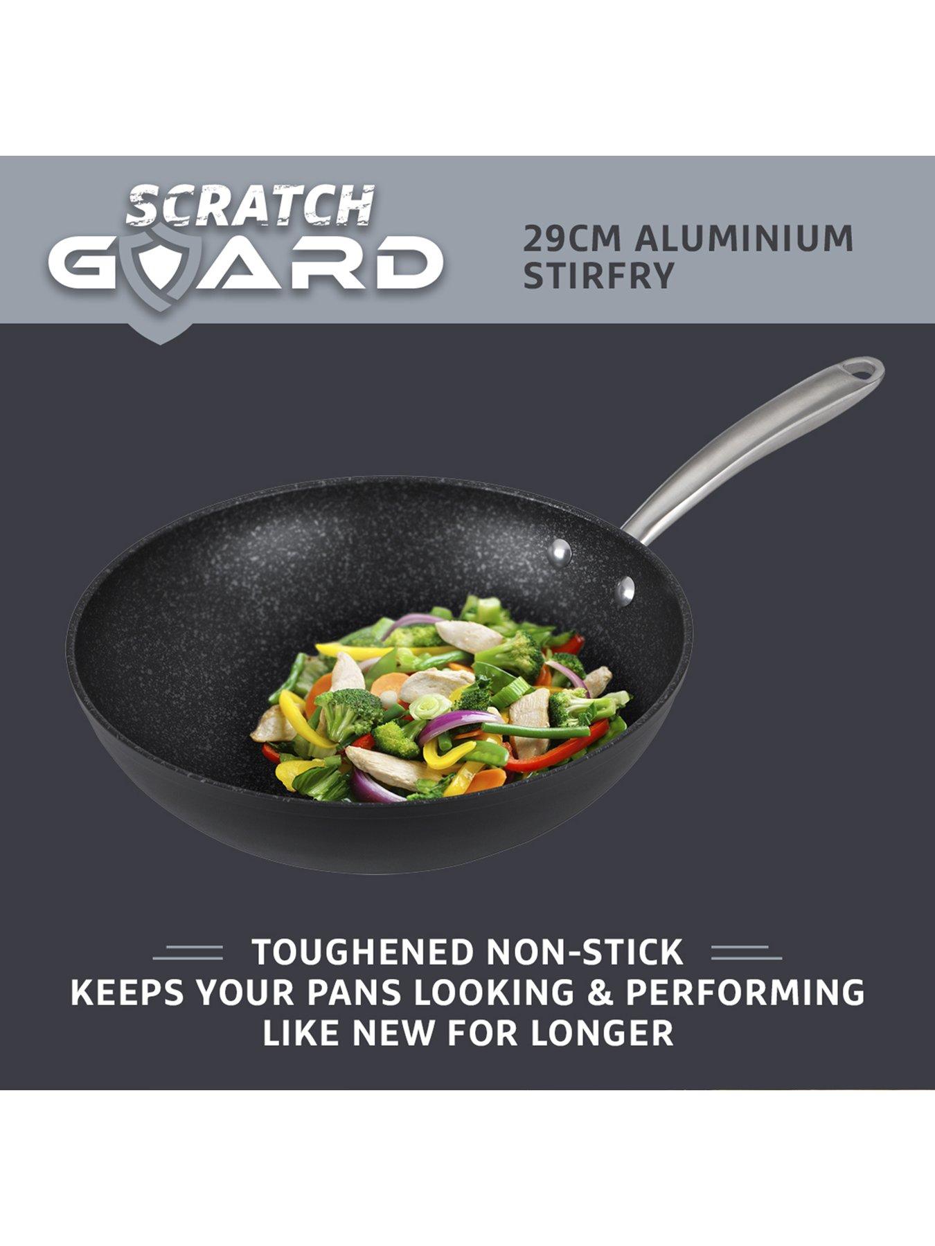 Image 2 of 6 of Prestige Scratch Guard Aluminium Non-stick Induction Wok -&nbsp;29&nbsp;cm