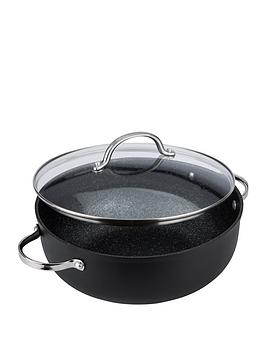 Product photograph of Prestige Scratch Guard Aluminium Non-stick Induction 28 Cm Casserole Pot With Lid from very.co.uk