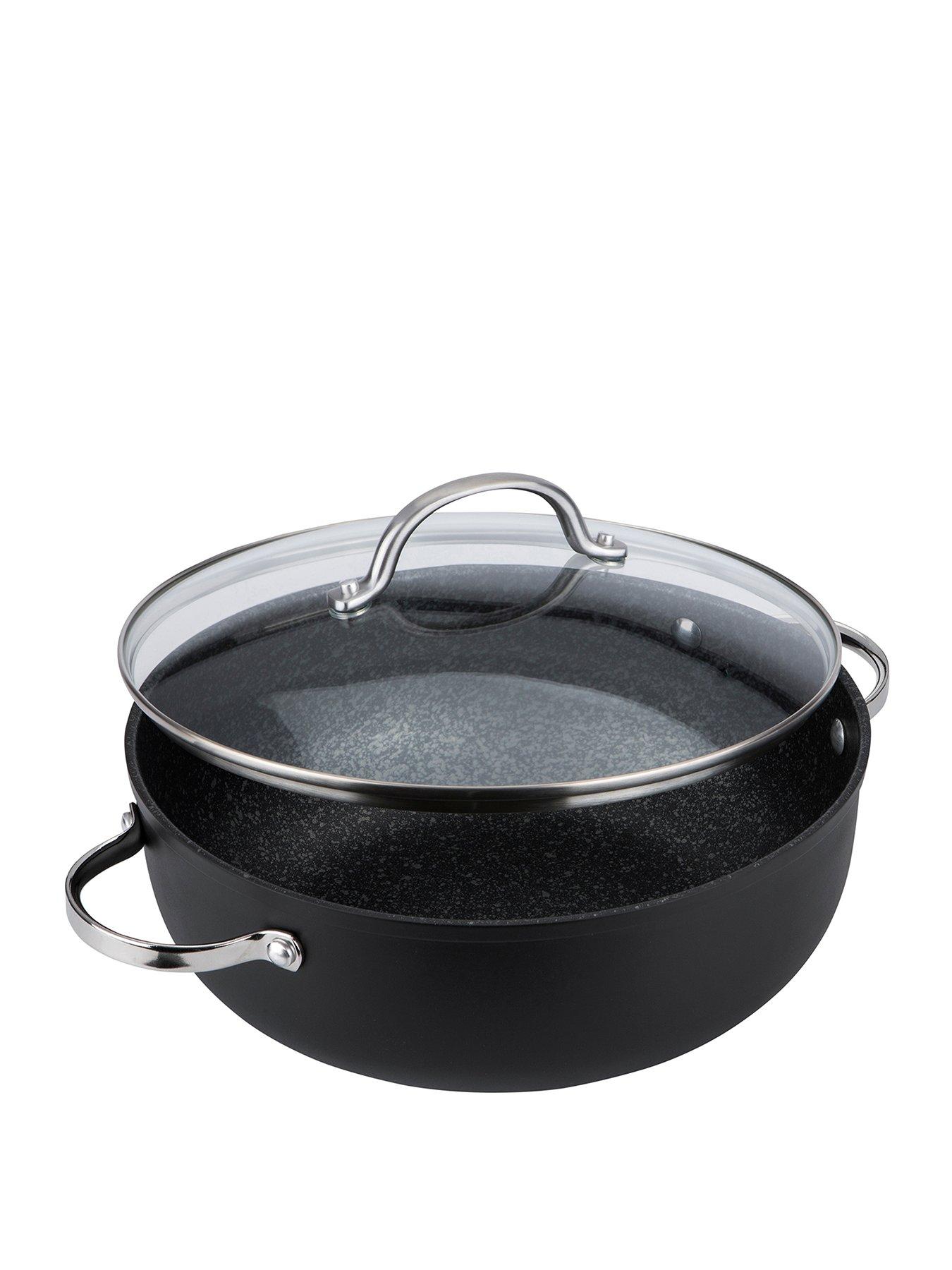 Prestige Scratch Guard Aluminium Non-stick Induction 28 cm Casserole Pot with lid