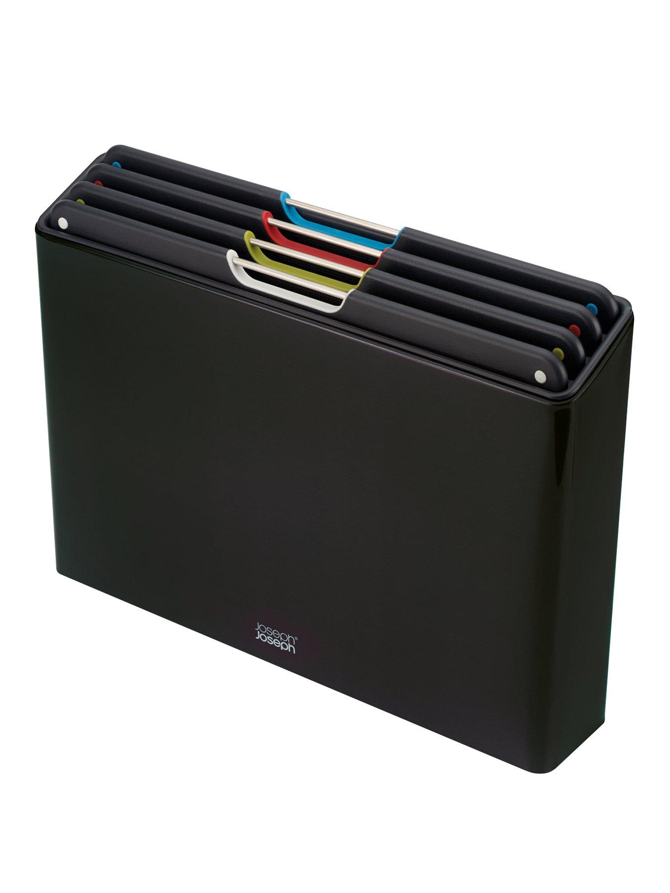 Image 1 of 7 of Joseph Joseph Folio Steel 4-piece chopping board set - Carbon Black