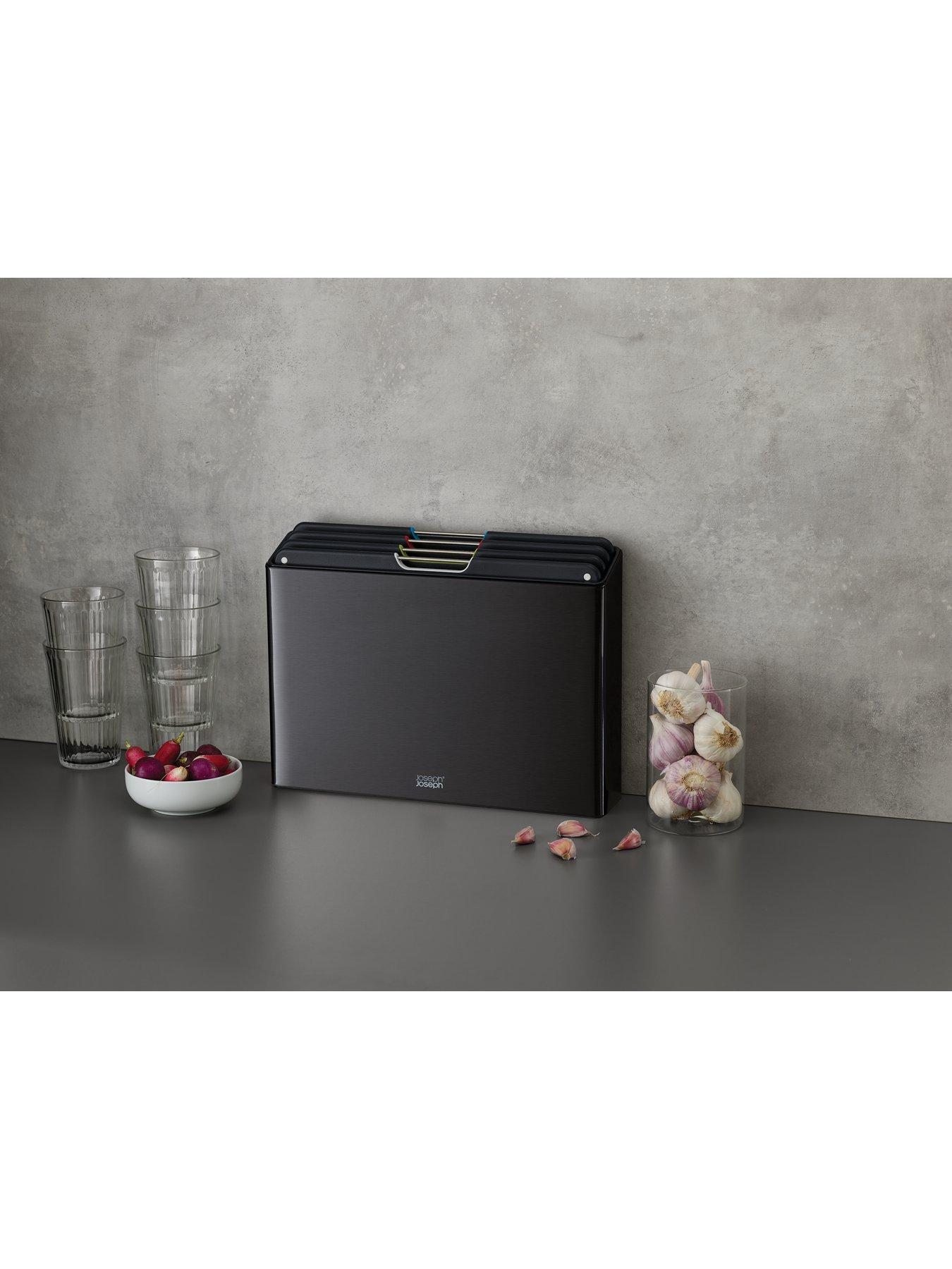 Image 2 of 7 of Joseph Joseph Folio Steel 4-piece chopping board set - Carbon Black