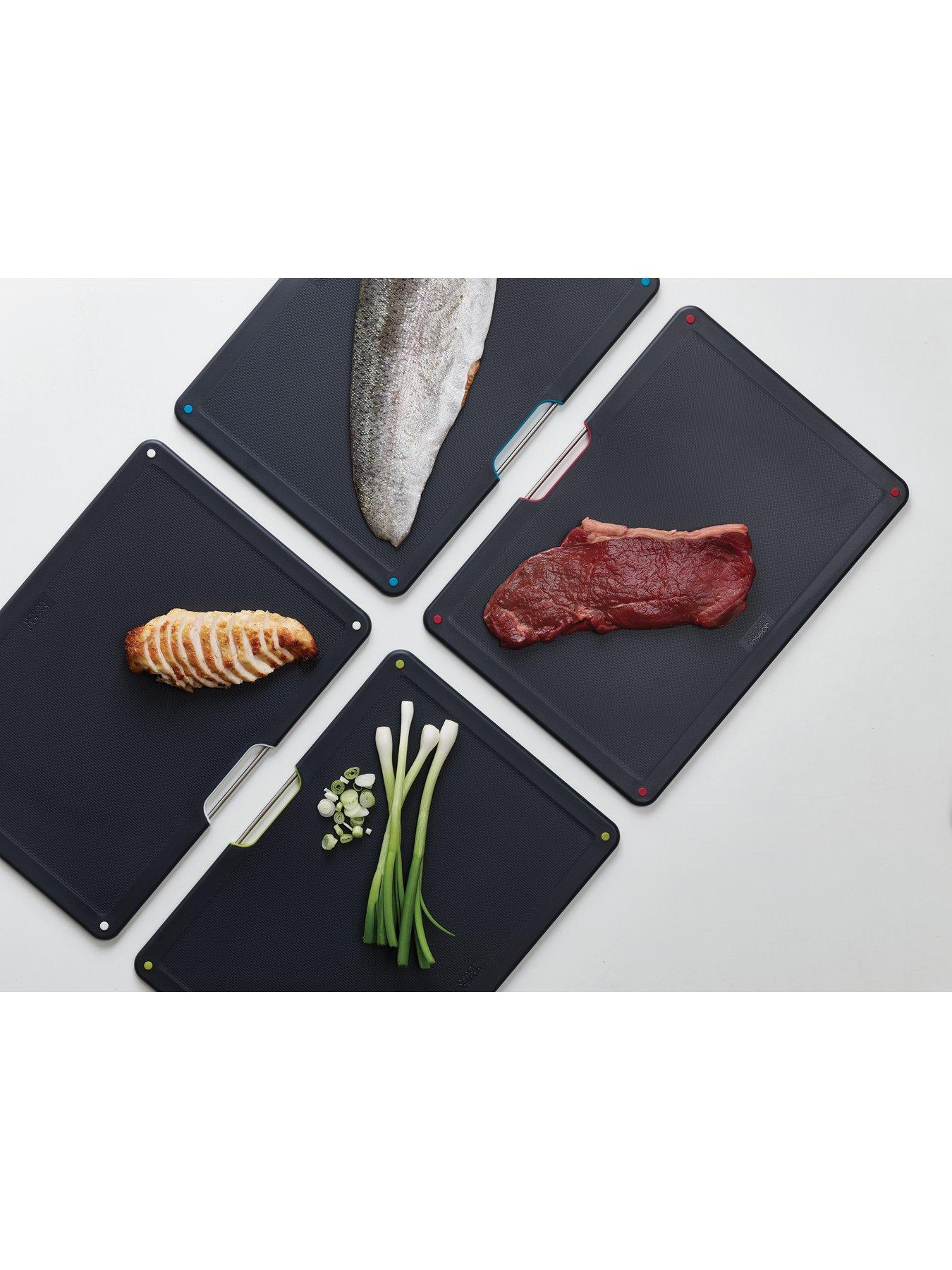 Image 3 of 7 of Joseph Joseph Folio Steel 4-piece chopping board set - Carbon Black