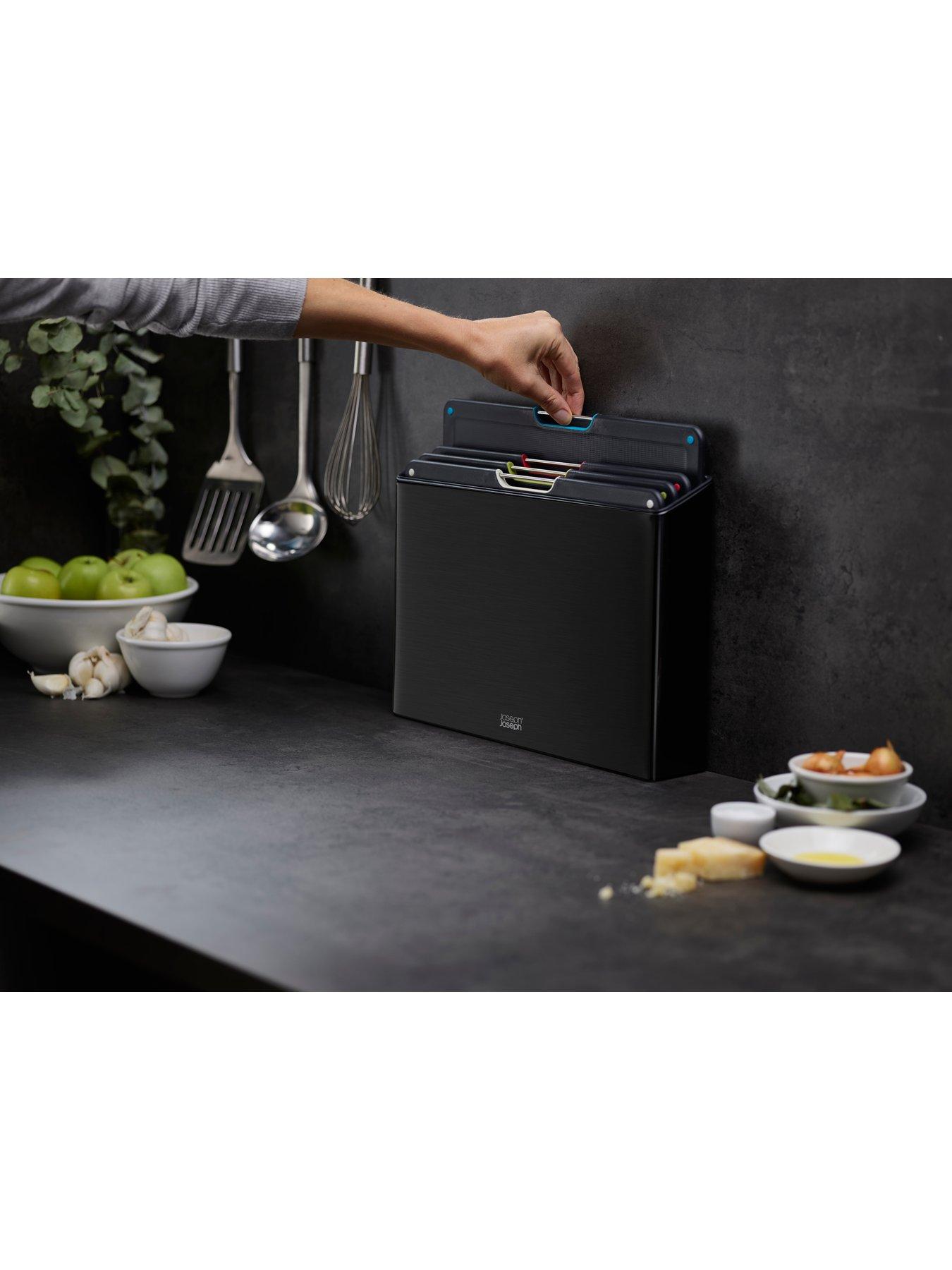 Image 5 of 7 of Joseph Joseph Folio Steel 4-piece chopping board set - Carbon Black