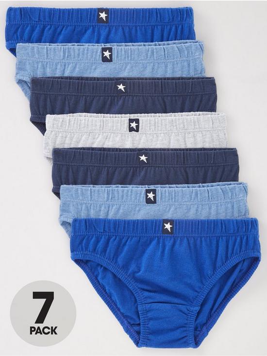 front image of mini-v-by-very-boys-7-pack-briefs-blue