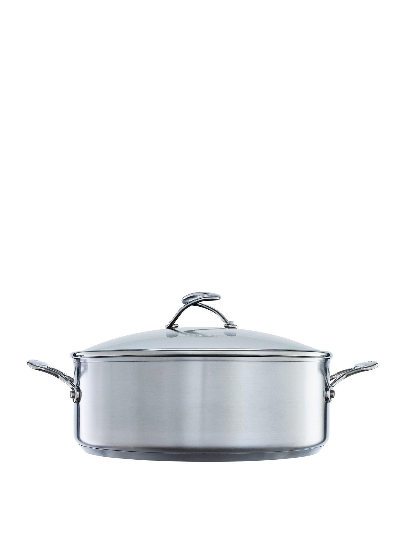 Product photograph of Circulon Steel Shield Stainless Steel Induction Non-stick 30cm Stockpot With Lid from very.co.uk